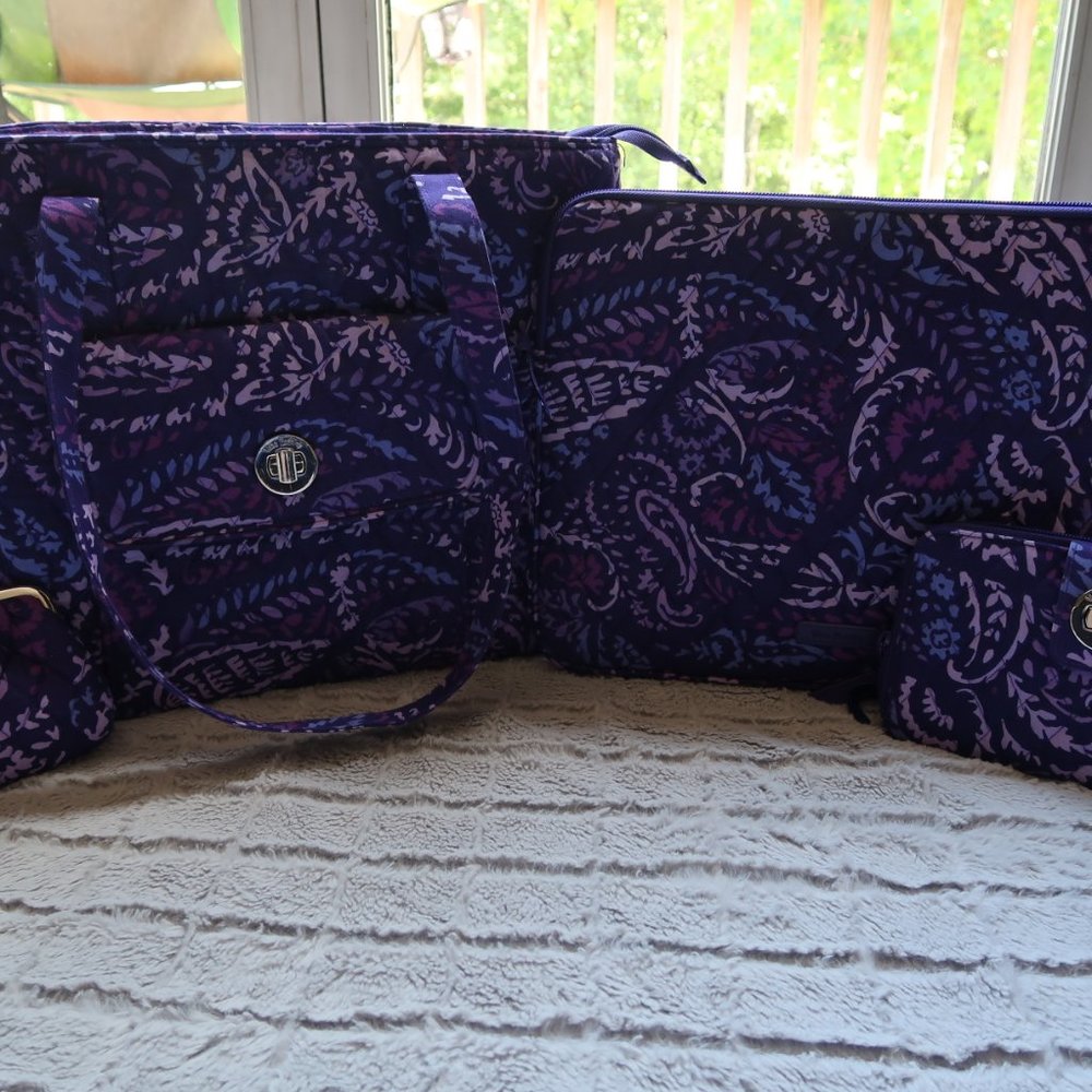 Vera Bradley Paisley Amethyst Set